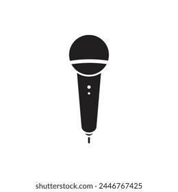 Icono de micrófono Ilustración de Plantilla de Vector Diseño de logotipo