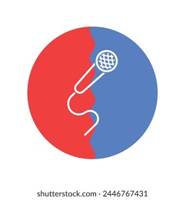microphone icon vector template illustration logo design