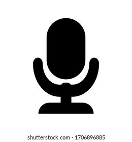 Diseño de diseño moderno de vectores de iconos de micrófono

