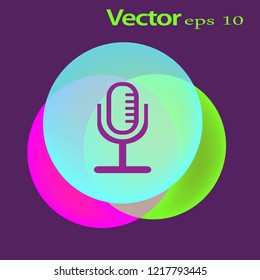 Microphone icon, Microphone icon vector, in trendy flat style isolated on white background. Microphone icon image, Microphone icon illustration