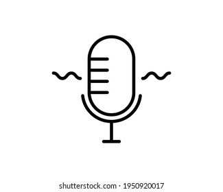 Icono de micrófono, vector de ícono de micrófono, en estilo plano de moda aislado en fondo blanco. Imagen de icono del micrófono, ilustración de icono del micrófono.