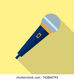 Microphone icon vector, Voice recorder, Interview, karaoke, audio jack sign sign Isolated on light blue background. logo, Web site, social media, UI, mobile app, EPS10