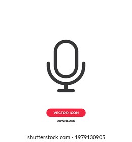 Microphone icon vector. Voice sign