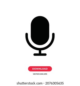 Vector de iconos de micrófono. Signo de voz