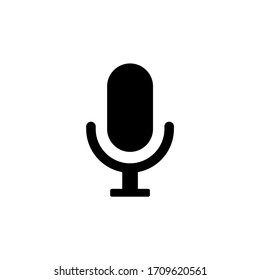 Vector de icono del micrófono. Símbolo de icono de voz aislado