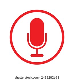 Vector de iconos de micrófono. Ilustración del símbolo del icono de voz. Web de micrófono de karaoke e ícono de App móvil. Voz, colección de Studio Symbol.