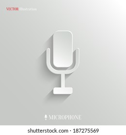 Microphone icon - vector web illustration, easy paste to any background