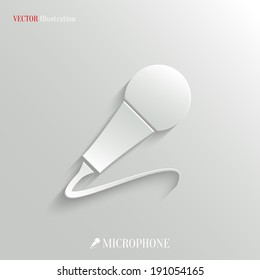 Microphone icon - vector web illustration, easy paste to any background