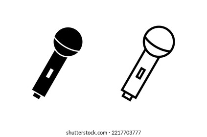 Microphone icon vector for web and mobile app. karaoke sign and symbol