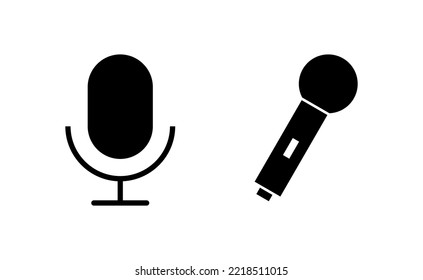 Microphone icon vector for web and mobile app. karaoke sign and symbol