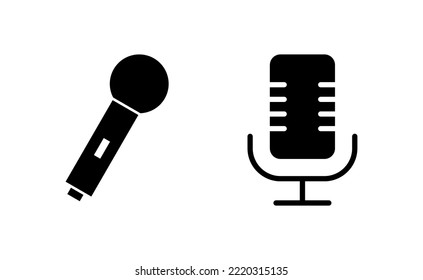 Microphone icon vector for web and mobile app. karaoke sign and symbol