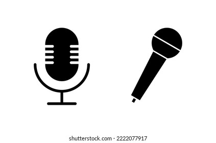 Microphone icon vector for web and mobile app. karaoke sign and symbol