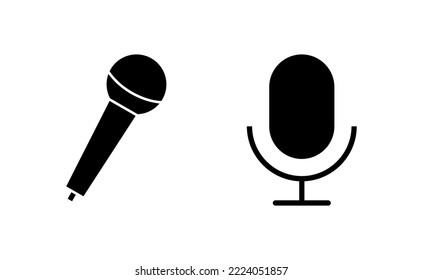Microphone icon vector for web and mobile app. karaoke sign and symbol