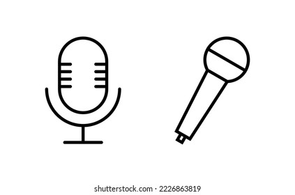 Microphone icon vector for web and mobile app. karaoke sign and symbol