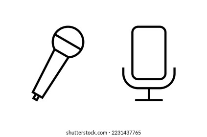 Microphone icon vector for web and mobile app. karaoke sign and symbol