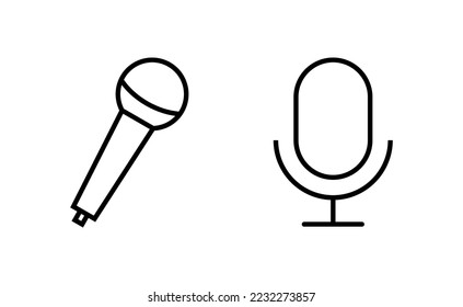 Microphone icon vector for web and mobile app. karaoke sign and symbol