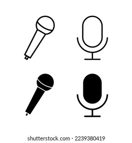 Microphone icon vector for web and mobile app. karaoke sign and symbol