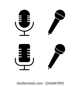 Microphone icon vector for web and mobile app. karaoke sign and symbol