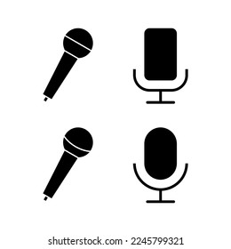 Microphone icon vector for web and mobile app. karaoke sign and symbol