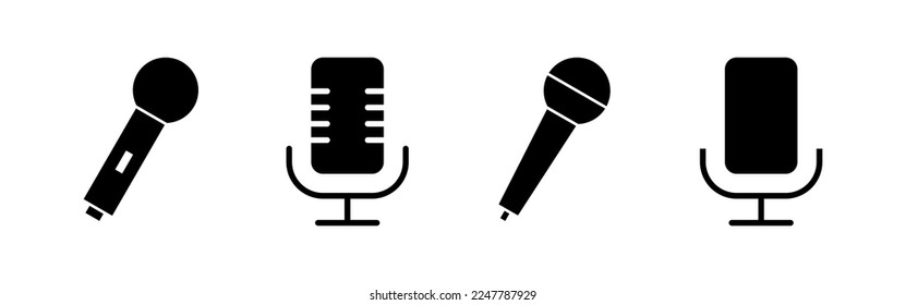 Microphone icon vector for web and mobile app. karaoke sign and symbol