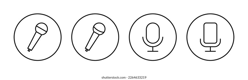 Microphone icon vector for web and mobile app. karaoke sign and symbol