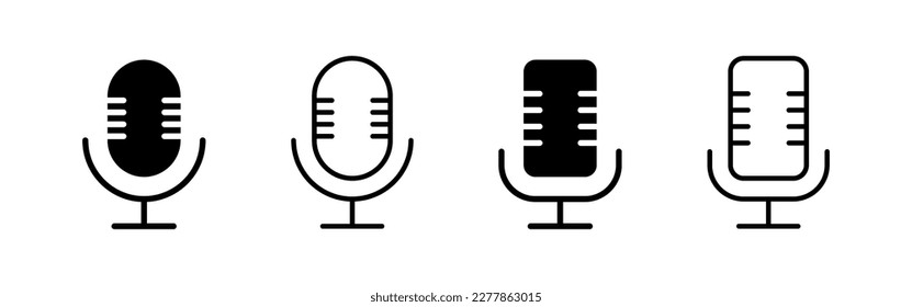 Microphone icon vector for web and mobile app. karaoke sign and symbol