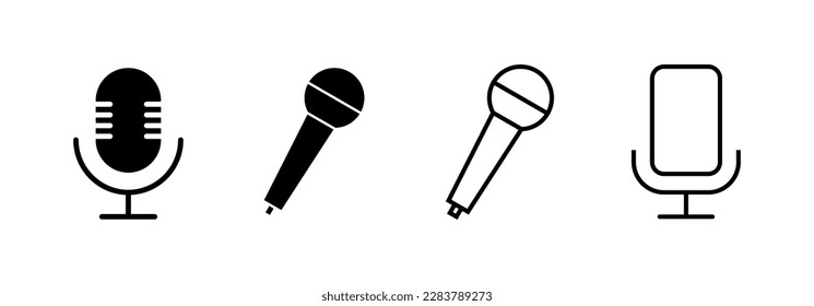 Microphone icon vector for web and mobile app. karaoke sign and symbol