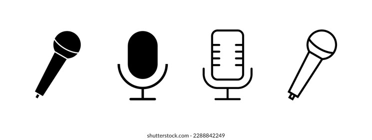 Microphone icon vector for web and mobile app. karaoke sign and symbol