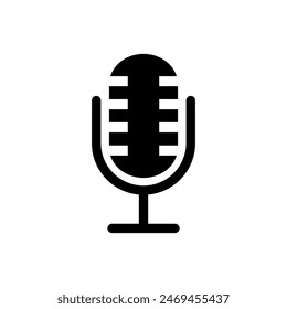 Microphone icon vector in white background