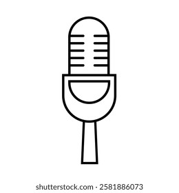 Microphone icon vector with white background.