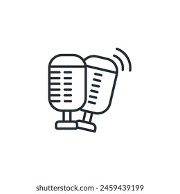 microphone icon. vector.Editable stroke.linear style sign for use web design,logo.Symbol illustration.