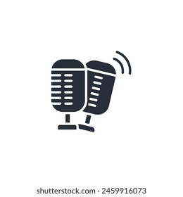 microphone icon. vector.Editable stroke.linear style sign for use web design,logo.Symbol illustration.