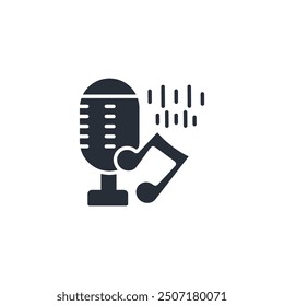microphone icon. vector.Editable stroke.linear style sign for use web design,logo.Symbol illustration.