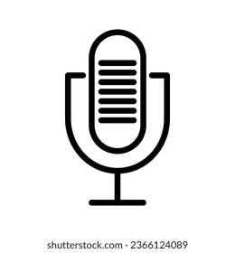 Microphone icon, vocal, recording, mic vector style.