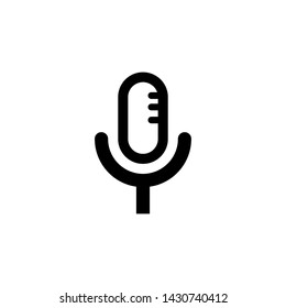 Microphone icon. Voice Note Recording Icon isolated on white background Vector template