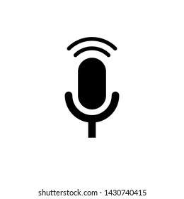 Microphone icon. Voice Note Recording Icon isolated on white background Vector template