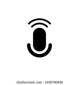 Microphone icon. Voice Note Recording Icon isolated on white background Vector template