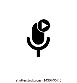 Microphone icon. Voice Note Recording Icon isolated on white background Vector template