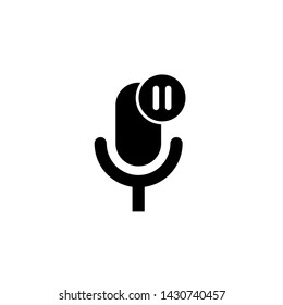 Microphone icon. Voice Note Recording Icon isolated on white background Vector template
