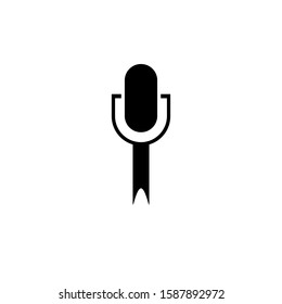 Microphone icon. Voice record button. Logo design element