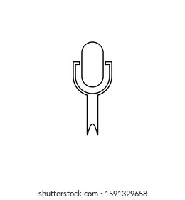 Microphone icon. Voice record button. Logo design element