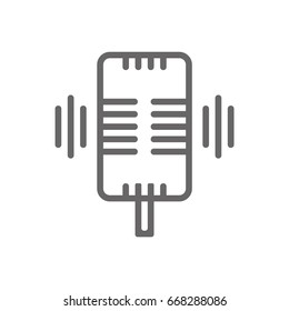 Microphone icon. Voice record flat style vector eps10. Microphone record icon for web design.