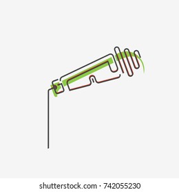 Microphone Icon, Voice Recorder, Interview, Karaoke, Audio Jack Sign Thin Line Vector Icon. Vector, Illustration