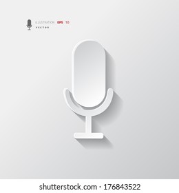 Microphone icon. Voice recording