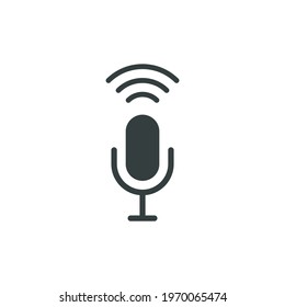 Microphone icon. Voice icon symbol vector illustration