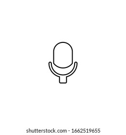 Microphone icon. Voicemail button. Concert symbol. Logo design element