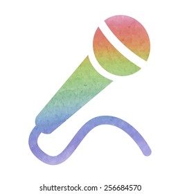 Microphone Icon Watercolor effect