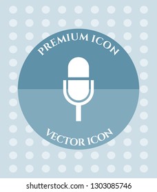 Microphone Icon for Web. Application, Software  Graphic Design.