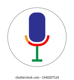 Microphone icon for web sites and applications. Icon in a flat style.