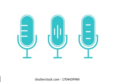 Microphone Icon. Webcast, Live Stream, Webinar Illustration